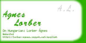 agnes lorber business card